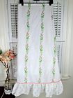 Laura Ashley Castleberry Tulips Pink Floral Ruffled Fabric Round Tablecloth
