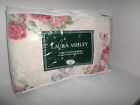 Laura Ashley Hollyhocks Floral Ruffled Fabric Round Tablecloth Cover New