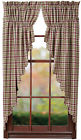 Lined Jackson Plaid Prairie Cotton Green Curtain Set Collection Country Burgundy