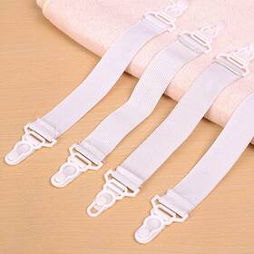 Lnymzd 313104793731 4pcs White Bed Sheet Holder Straps Stays Keepers Bedsheet Holders Fastener