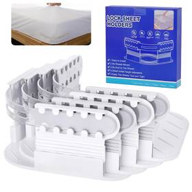 Loluco 635508591127 Heavy Duty Bed Sheet Holders For Corners 4-pack Adjustable Fitted H