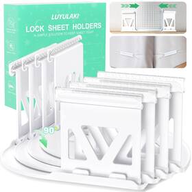 69a5e25ee2476819140e4358 Luyulaki Bed Sheet Holders For Corners 4pcs Lock Fitted Sheets Upgraded Heavy
