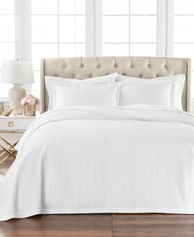 Martha Stewart 762120475778 Collection Scroll Matelasse Bedspread Queen