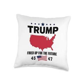 Rfse3m7r6caus Merch Template Trump Fired Up For The Future Won 2025 45 47 Throw Pillow