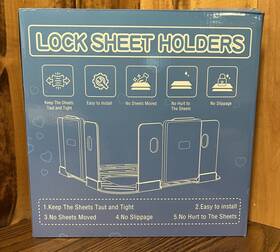 X004q71hzl Meshox Lock Sheet Holders - Secure Bed Sheets Firmly In Place Heavy-duty Mattress New
