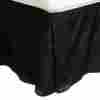 Mf3000qnbs 2lbk Luxor Treasures Executive 3000 Series Queen Bed Skirt 2 Line Embroidery Black 855031136033