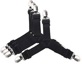 Mini Skater 710154874654 4 Pack Bed Sheet Holder Straps Triangle Adjustable Fasteners Grippers S