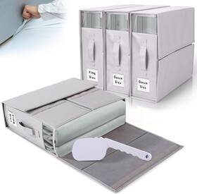 Modernnestmarket 313108654649 4 Pack Bed Sheet Organizers And Storage With 1 Tucker