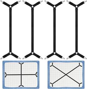 Morcheiong 313018128179 Bed Sheet Fasteners Straps - 4 Pack Adjustable Holder Strap