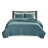 Mp13-6116 Madison Park Polyester Solid Brushed Coverlet Set 086569153692