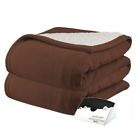N-a Pure Warmth Full Chocolate Biddeford Microplush Sherpa Electric 0657812158223
