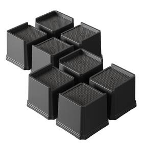 Napnapday Npkb08b-4 Bed Risers 4 Inch Heavy Duty 8 Pack L-shaped