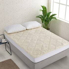 7007104 Natural Home All Season Wool Reversible Underlay White - Long Single