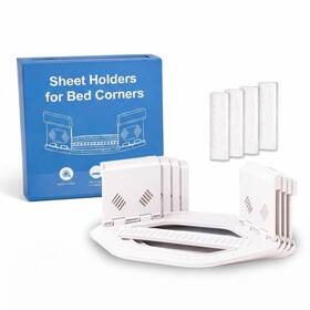 Neyora 780518011094 4pcs Bed Sheet Holders For Corners 90 Foldable Abs Plastic