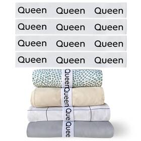 Bsob-qw-4 Niagara Sleep Solution 4 Pack Bed Sheet Organizer And Storage Label Bands - Fully Elastic St