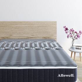 00018025 No 2 Inch 5-zone Cooling Titanium Memory Foam Mattress Topper Queen
