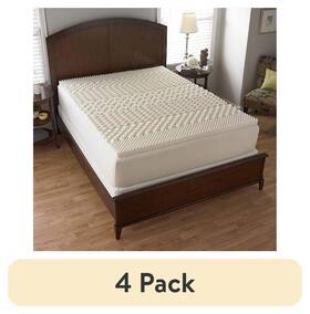 No 031374572664 4 Pack 1.25 Inch 7-zone Foam Mattress Topper Full