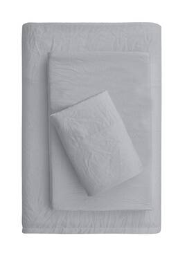 Ms5401321522-03 No Washed Ultra Soft Microfiber Bed Sheet Set Twin-xl Silver 3 Piece