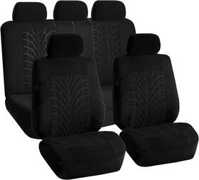 Nobrand 862348449084 Universal Fit Car Seat Covers Full Set Compatible Washable Black