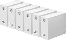 91zdsn-sl14-w6 Nobrand Foldable 6-pack Bed Sheet Organizers With Window For Queen And King Size White