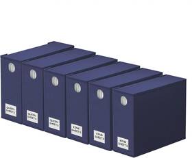 91zdsn-sl15-nb6 Nobrand Foldable Sheet Organizer With Window For Queen And King Size Navy Blue