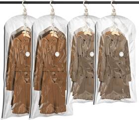 Dg008-jp Nobrand Hanging Vacuum Storage Bags For Clothing Suits Jackets Set Of 4