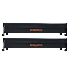Tbcd-1001 Nobrand Under Bed Storage With Wheels 36x18x7 Inch 2-pack Transparent Lid