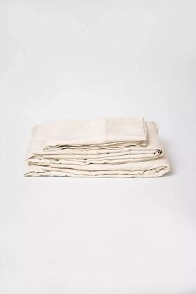 Omne 810104957076 4-piece Cream Microplush And Bamboo Flex Head King Hypoallergenic Sheet Set