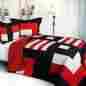 Onitiva-qts01370-23 Blancho Bedding New Red White Black Quilted Patchwork Quilt Set Full Queen Bedroom