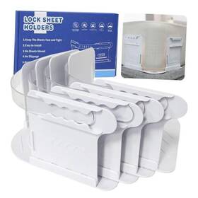 Br-223 Owkar Bed Sheet Holders No More Loose Sheets Locks For King Queen White