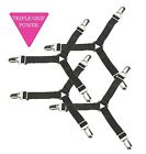 Ozeen Bed Sheet Strap Bands Grippers Suspenders 4 Black 642415413695