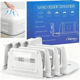 69a5e25ee2476819140e435d Pepisk Upgrade Bed Sheet Holders For Corners 4pcs Fitted Lock Keep Sheets