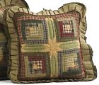 Pillow Tea "- Country Hand Quilted Patchwork Stain 16 Green Cabin