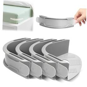 A15384 Pirxxiy Pcs Bed Sheet Holder Lock Holders Set Fitted Straps 4 Grey