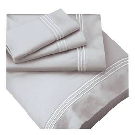Purecare 782717563206 New Premium Celliant Sheet Set Gray In Size Split Cal King