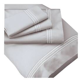 Purecare 782717564104 New Premium 100% Supima Cotton Sheet Set Gray In Size Split Cal King