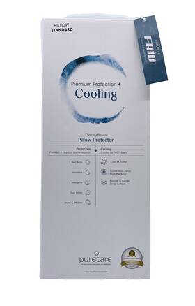 Purecare 782717605210 Frio Cooling Standard Pillow Protector Cools 5x Faster White New