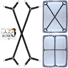Qoecycth 313048330320 Bed Sheet Holder Straps 2pcs Adjustable Crisscross Fitted Band