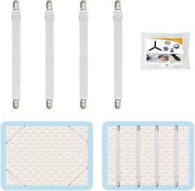 Qoecycth 445022681616 4pcs Adjustable Bed Sheet Straps Clips Elastic Mattress Fasteners Holder