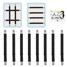 Qoecycth 715377862051 Adjustable Bed Sheet Straps Clips Elastic Mattress Fasteners Holder An