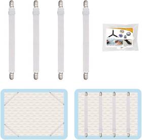 Qoecycth 728872492951 4pcs Adjustable Bed Sheet Straps Clips Elastic Mattress Fasteners Holde