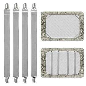 Qoecycth 728872492982 4pcs Adjustable Bed Sheet Straps Clips Elastic Mattress Fasteners Hold