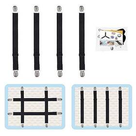 Qoecycth 746608797705 4pcs Adjustable Bed Sheet Straps Clips Elastic Mattress Fasteners Hold