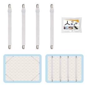 Qoecycth 746608797996 4pcs Adjustable Bed Sheet Straps Clips Elastic Mattress Fasteners Holde