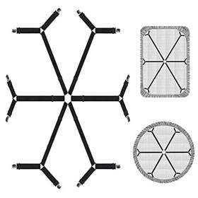 Qoecycth 746608831652 Sheet Fasteners Adjustable Elastic Bed Holder Straps For Full Queen Ki