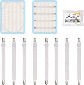 Qoecycth 746608831744 8pcs Adjustable Bed Sheet Straps Clips Elastic Mattress Fasteners Hold