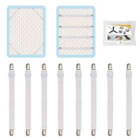 Qoecycth 753393015990 8pcs Adjustable Bed Sheet Straps Clips Elastic Mattress Fasteners Holder