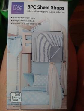 Qoecycth 753393016089 Easy Straps 8pcs Adjustable Bed Sheet Clips Elastic Mattress