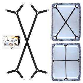 Qoecycth 753393016171 Bed Sheet Holder Straps 2pcs Adjustable Crisscross Fitted Band