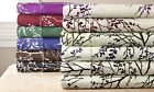 90gfd031 Queen Foliage Microfiber Set Sheet Piece Hunter-ivory 4 Design